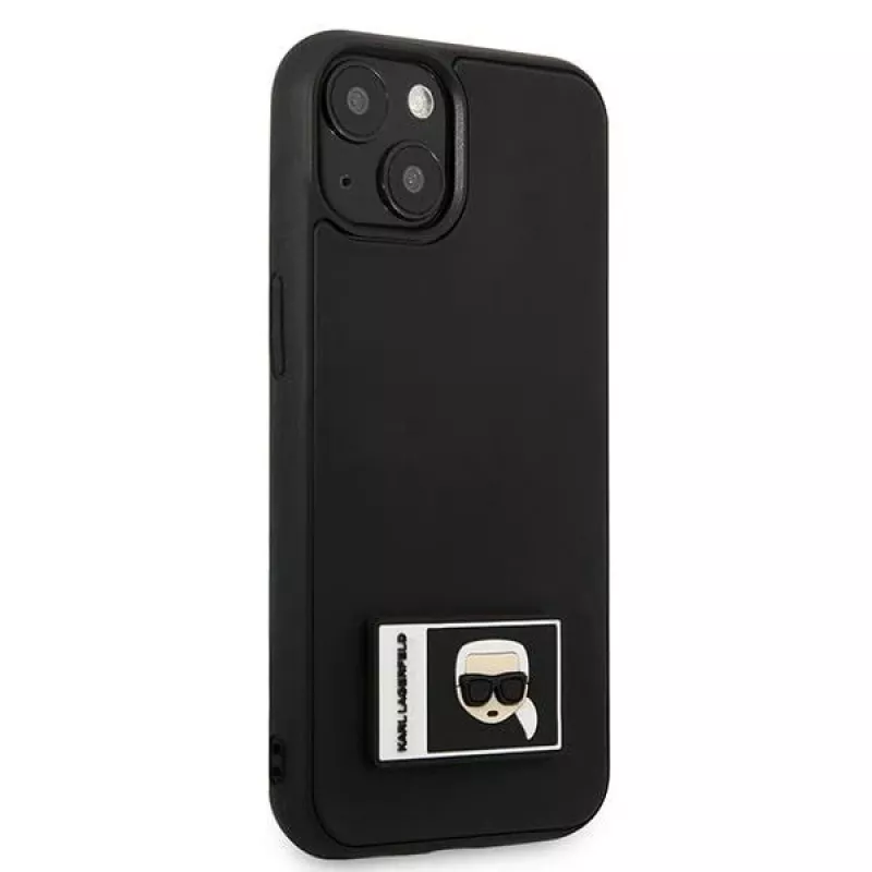 Karl Lagerfeld KLHCP13S3DKPK Ikonik Patch kova kotelo iPhone 13 mini, musta