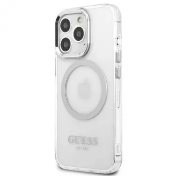 Guess GUHMP13LHTRMS Metal Outline MagSafe kova kotelo iPhone 13 Pro / iPhone 13 6,1