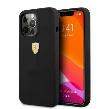 Ferrari FESSIHMP13LBK iPhone 13 Pro / 13 silikonikova kotelo MagSafe musta