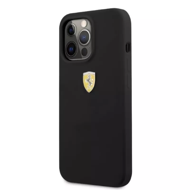 Ferrari FESSIHMP13XBK iPhone 13 Pro Max 6,7 inch musta silikonikova kotelo MagSafe