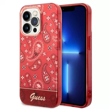 Guess GUHCP14LHGBNHR kova kotelo Bandana Paisley Apple iPhone 14 Pro 6,1