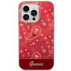 Guess GUHCP14LHGBNHR kova kotelo Bandana Paisley Apple iPhone 14 Pro 6,1 inch punainen