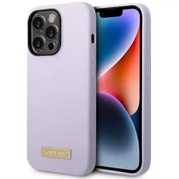 Guess GUHMP14LSBPLU silikonikova kotelo logolaatalla Apple iPhone 14 Pro 6,1