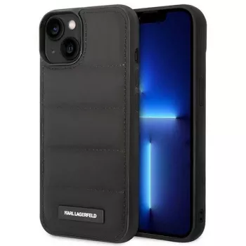 Karl Lagerfeld KLHCP14SPSQAK Puffy Elongated Logo kova kotelo Apple iPhone 13/14/15 6,1