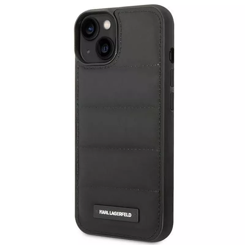 Karl Lagerfeld KF001090 Puffy Elongated Logo kova kotelo iPhone 14 Plus / 15 Plus 6,7
