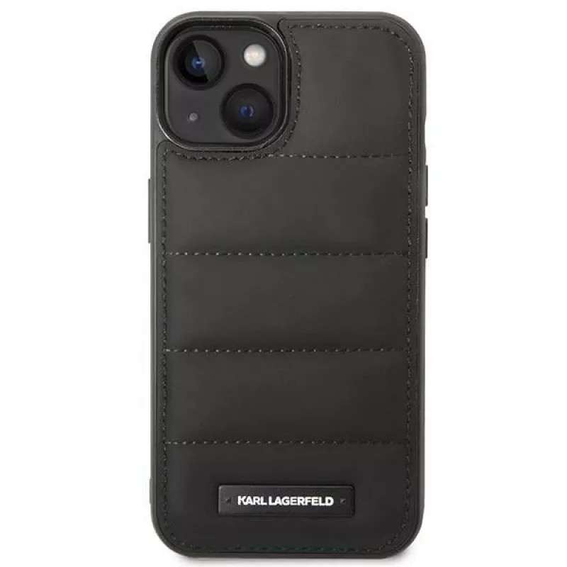 Karl Lagerfeld KF001090 Puffy Elongated Logo kova kotelo iPhone 14 Plus / 15 Plus 6,7