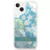 Guess GUHCP14SLFLSN Flower Liquid Glitter kova kotelo Apple iPhone 13 / 14 / 15 6,1