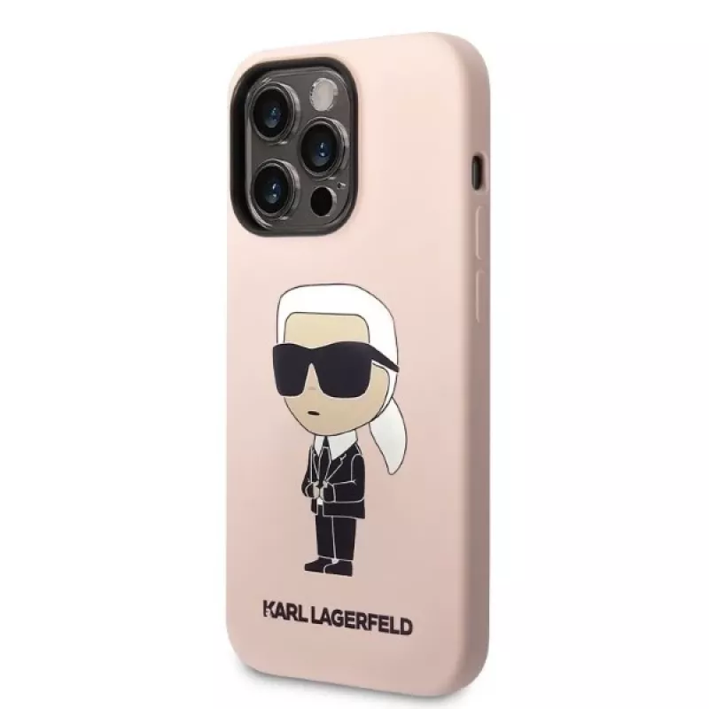 Karl Lagerfeld KLHCP14XSNIKBCP Ikonik silikonikova kotelo iPhone 14 Pro Max 6,7