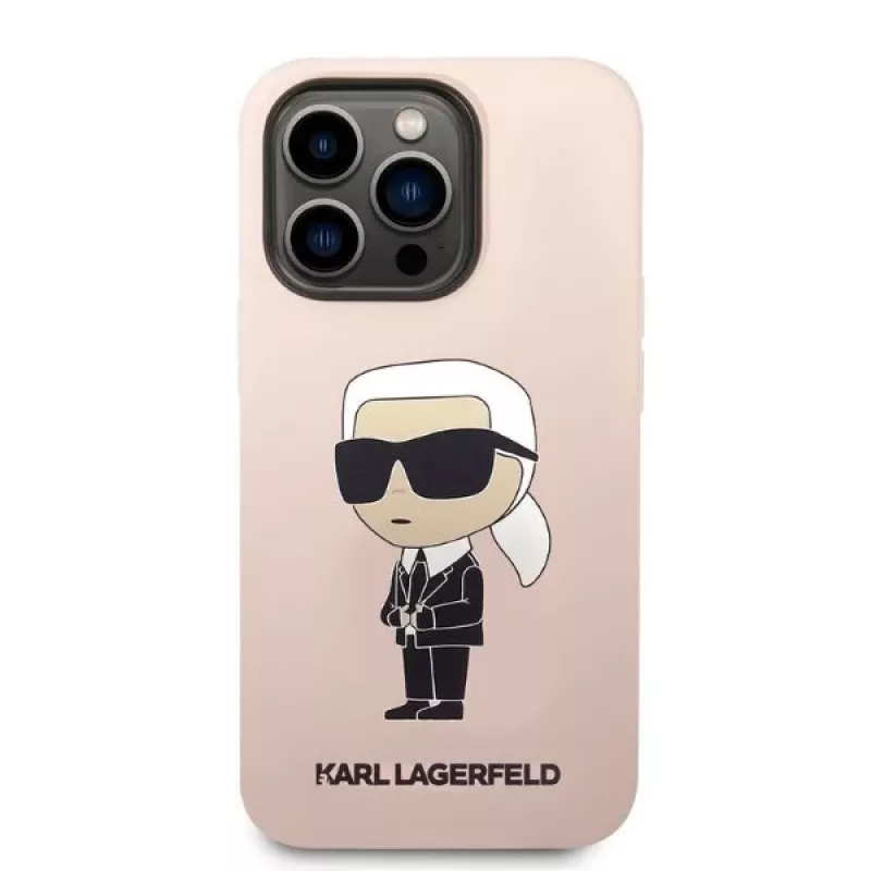 Karl Lagerfeld KLHCP14XSNIKBCP Ikonik silikonikova kotelo iPhone 14 Pro Max 6,7