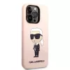 Karl Lagerfeld KLHCP14XSNIKBCP Ikonik silikonikova kotelo iPhone 14 Pro Max 6,7