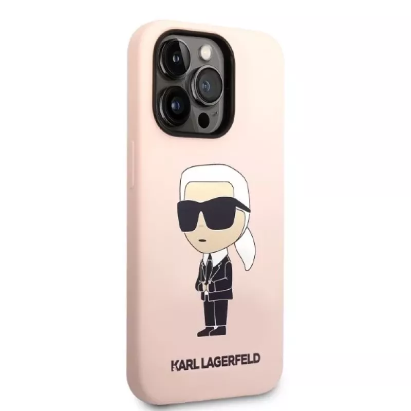 Karl Lagerfeld KLHCP14XSNIKBCP Ikonik silikonikova kotelo iPhone 14 Pro Max 6,7