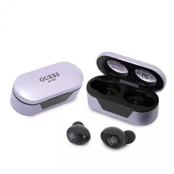 Guess GUTWST31EU True Wireless Stereo Bluetooth 5.3 -nappikuulokkeet latauskotelolla - violetti