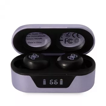 Guess GUTWST31EU True Wireless Stereo Bluetooth 5.3 -nappikuulokkeet latauskotelolla - violetti