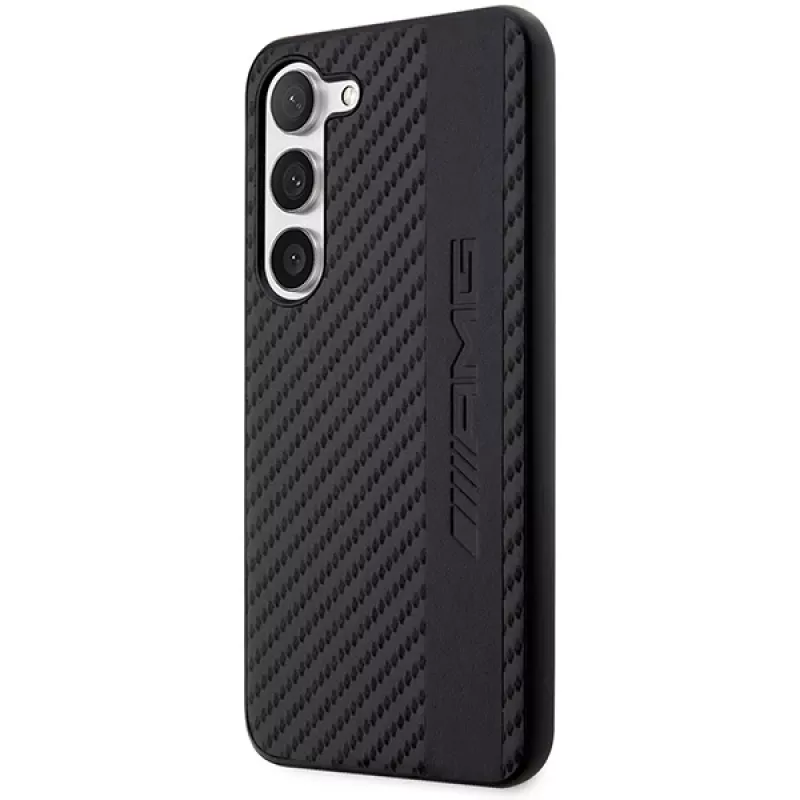 AMG kova kotelo Samsung Galaxy S23+ (SM-S916) - Carbon Stripe & Embossed, musta