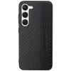 AMG kova kotelo Samsung Galaxy S23+ (SM-S916) - Carbon Stripe & Embossed, musta