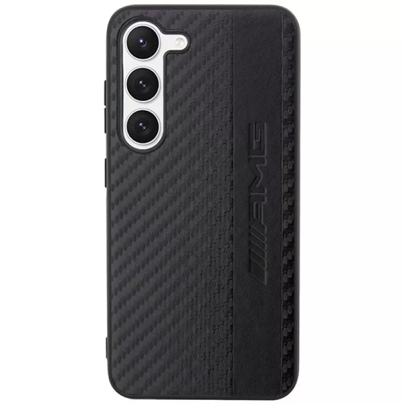 AMG kova kotelo Samsung Galaxy S23+ (SM-S916) - Carbon Stripe & Embossed, musta