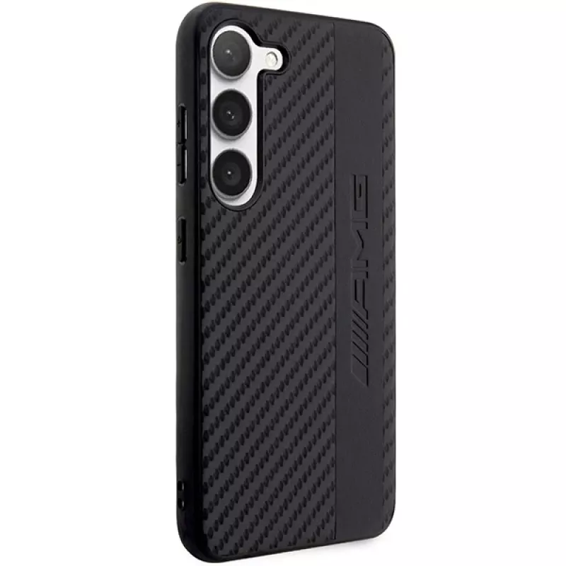 AMG kova kotelo Samsung Galaxy S23+ (SM-S916) - Carbon Stripe & Embossed, musta