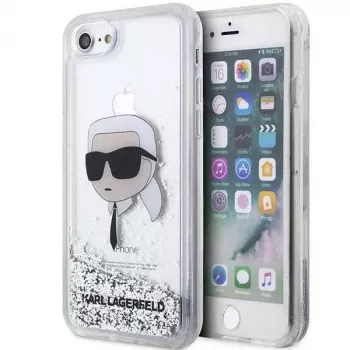 Karl Lagerfeld KLHCI8LNKHCH kova kotelo glitter Karl Head iPhone 7/8/SE 2020/SE 2022, hopea