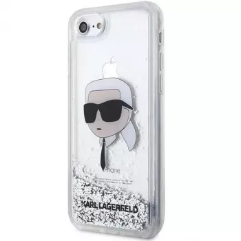 Karl Lagerfeld KLHCI8LNKHCH kova kotelo glitter Karl Head iPhone 7/8/SE 2020/SE 2022, hopea