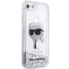 Karl Lagerfeld KLHCI8LNKHCH kova kotelo glitter Karl Head iPhone 7/8/SE 2020/SE 2022, hopea