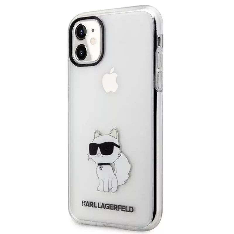 Karl Lagerfeld Ikonik Choupette kova kotelo Apple iPhone 11 / XR 6,1 inch läpinäkyvä