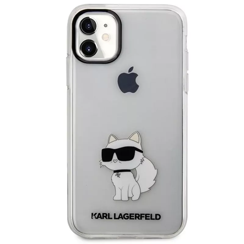 Karl Lagerfeld Ikonik Choupette kova kotelo Apple iPhone 11 / XR 6,1 inch läpinäkyvä