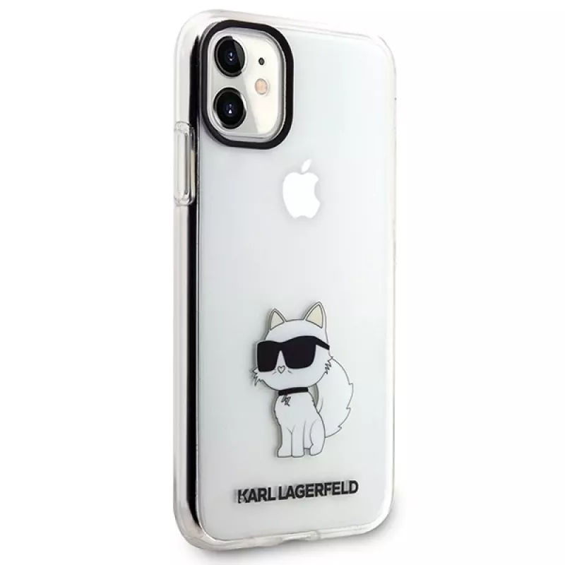Karl Lagerfeld Ikonik Choupette kova kotelo Apple iPhone 11 / XR 6,1 inch läpinäkyvä