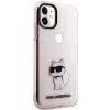 Karl Lagerfeld Ikonik Choupette kova kotelo iPhone 11 / XR 6,1 inch - pinkki
