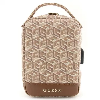Guess GUHBHGCFSEW järjestelijälaukku ruskea GCube Stripe