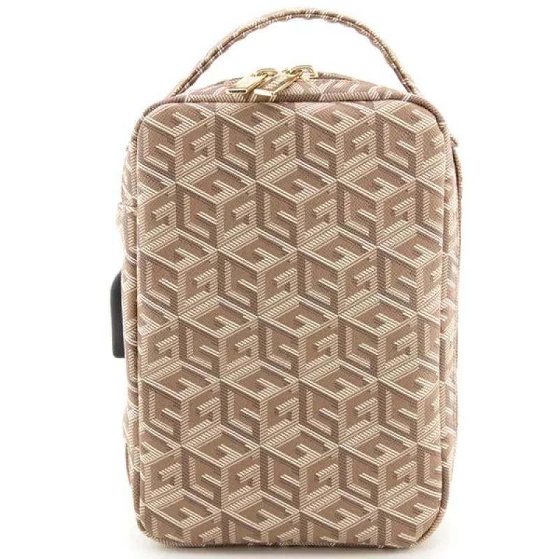 Guess GUHBHGCFSEW järjestelijälaukku ruskea GCube Stripe