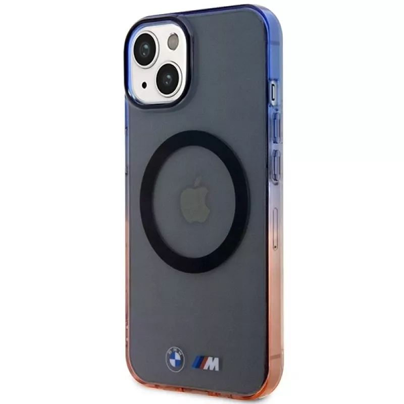 BMW iPhone 13/14/15 harmaa Hardcase Gradient Bumper MagSafe