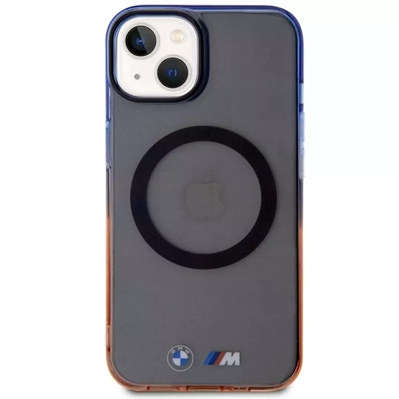 BMW iPhone 13/14/15 harmaa Hardcase Gradient Bumper MagSafe