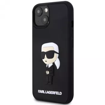 Karl Lagerfeld KLHCP14M3DRKINK Hardcase Rubber Ikonik 3D iPhone 14 Plus / 15 Plus 6.7 musta