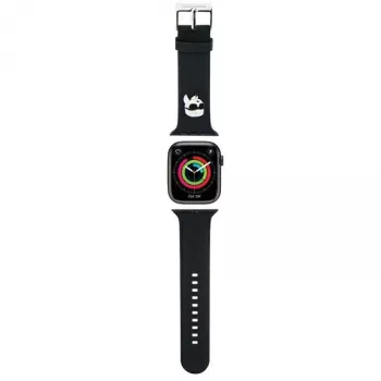 Karl Lagerfeld 3D Rubber Karl Head ranneke Apple Watch 38/40/41mm musta