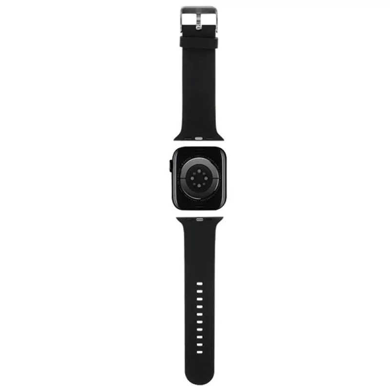 Karl Lagerfeld 3D Rubber Karl Head ranneke Apple Watch 38/40/41mm musta