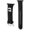 Karl Lagerfeld 3D Rubber Karl Head ranneke Apple Watch 38/40/41mm musta
