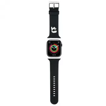 Karl Lagerfeld 3D Rubber Karl Head kellonranneke Apple Watch 42/44/45/49mm musta