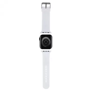 Karl Lagerfeld 3D Rubber Karl Head Apple Watch -ranneke 42/44/45/49mm valkoinen