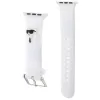 Karl Lagerfeld 3D Rubber Karl Head Apple Watch -ranneke 42/44/45/49mm valkoinen