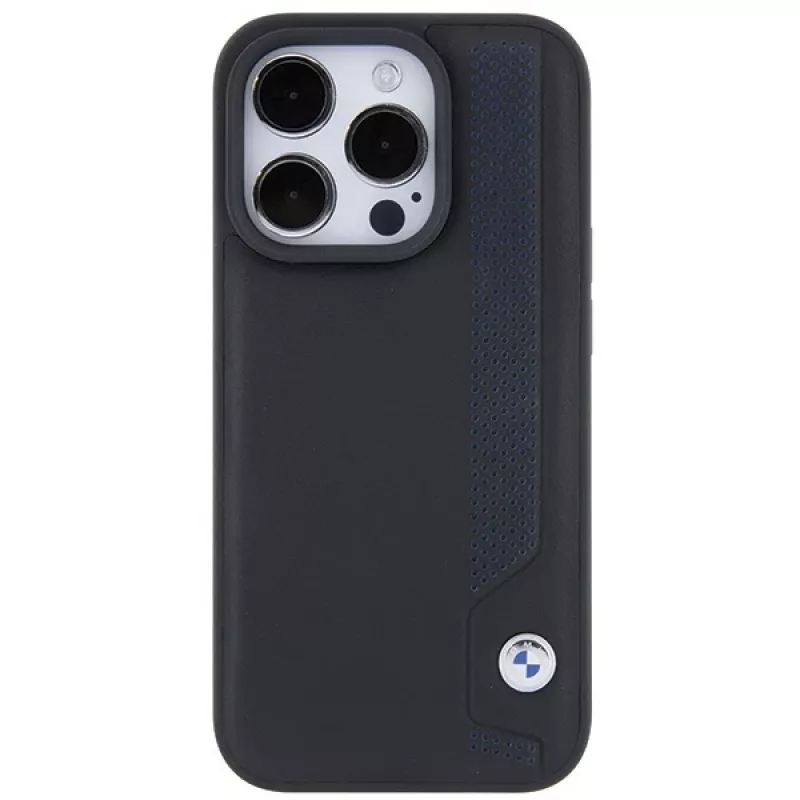 BMW BMHCP15X22RBDK Hardcase nahka Blue Dots iPhone 15 Pro Max 6,7