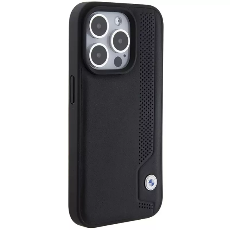 BMW BMHCP15X22RBDK Hardcase nahka Blue Dots iPhone 15 Pro Max 6,7