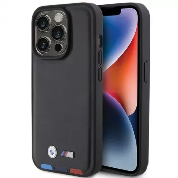 BMW Leather Stamp Tricolor -kotelo iPhone 15 Pro 6,1