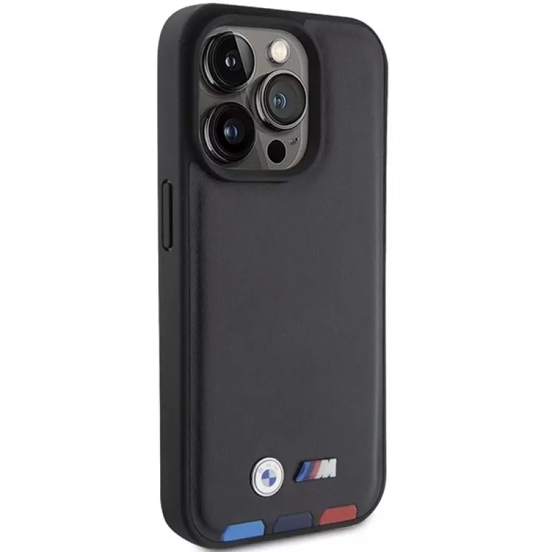 BMW Leather Stamp Tricolor -kotelo iPhone 15 Pro 6,1