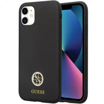 Guess GUHCN614DGPK Hardcase silikoni Logo Strass 4G takakansi Apple iPhone 11 / Xr 6,1