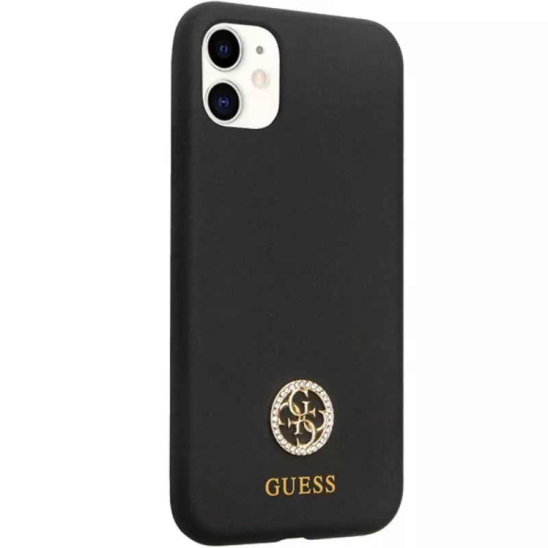Guess GUHCN614DGPK Hardcase silikoni Logo Strass 4G takakansi Apple iPhone 11 / Xr 6,1