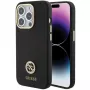 Guess GUHCP15LM4DGPK iPhone 15 Pro 6.1 musta Hardcase silikoni Logo Strass 4G