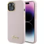 Guess GUHCP15SSMBSLP Silicone Script Metal Logo & Frame -kova kuori Apple iPhone 15 / 14 / 13 6,1