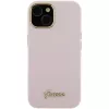 Guess GUHCP15SSMBSLP Silicone Script Metal Logo & Frame -kova kuori Apple iPhone 15 / 14 / 13 6,1