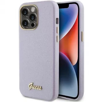 Guess GUHCP15LPGMCSL Glitter Glossy Script -kova kuori iPhone 15 Pro 6,1