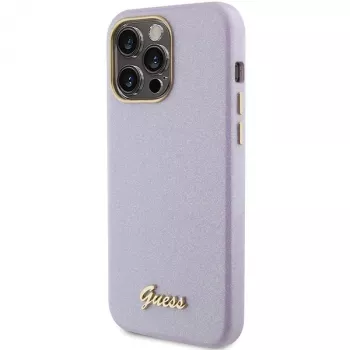 Guess GUHCP15LPGMCSL Glitter Glossy Script -kova kuori iPhone 15 Pro 6,1
